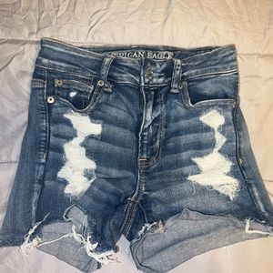 American Eagle High Rise Short Distressed